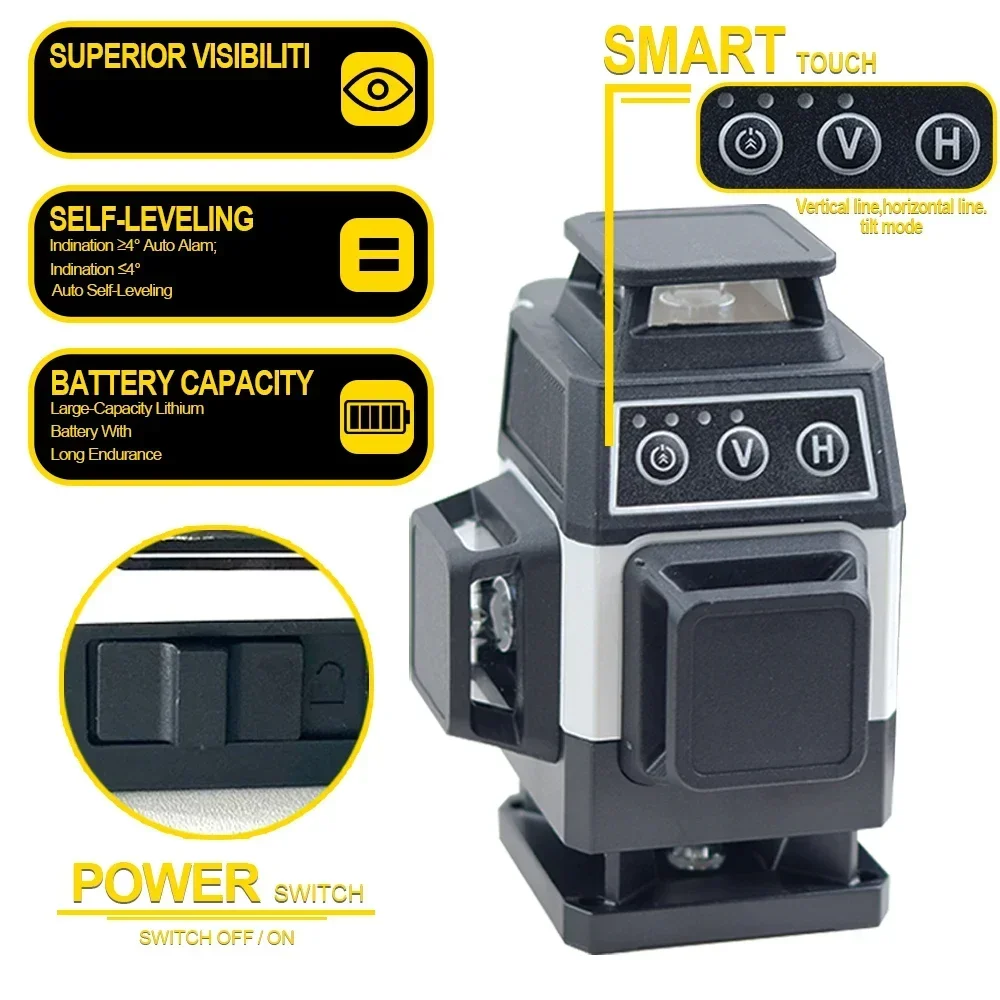 16 Lines Laser Level 4D Self L - đánh giá và giá Laser Level 16 Lines 4D Green